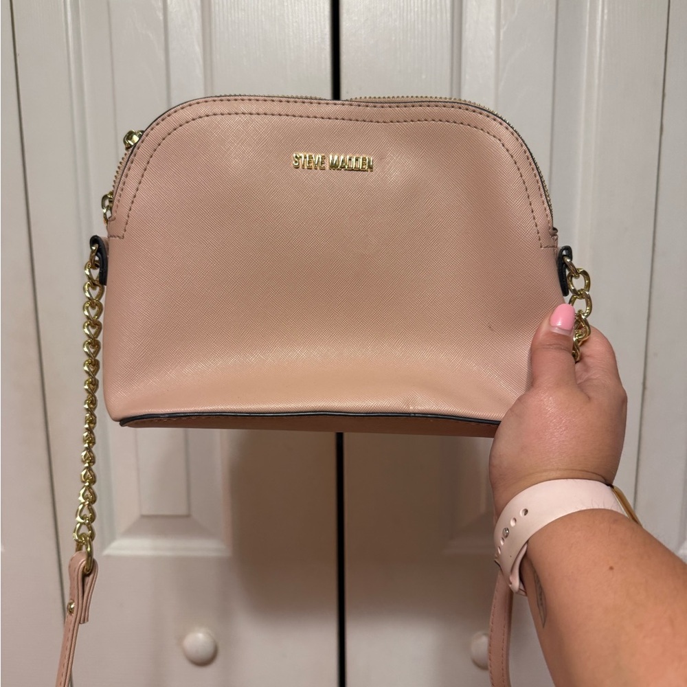 Steve Madden Blush Crossbody Bag with Gold Chain